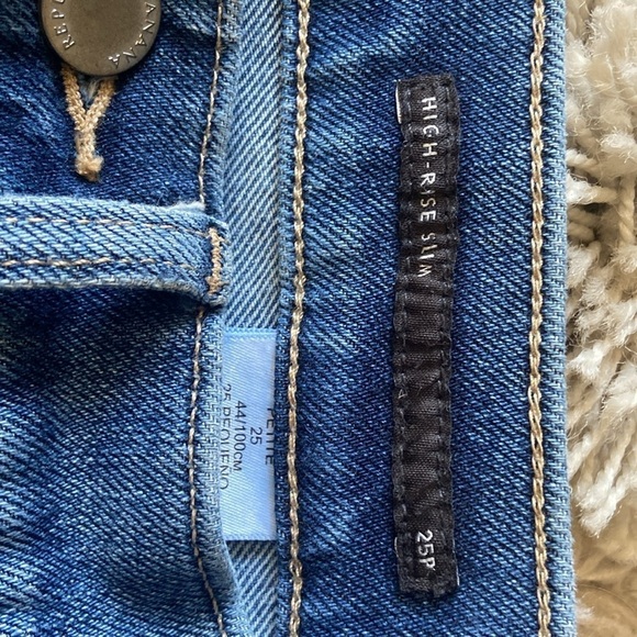 Banana Republic High Rise Slim Denim Jean Petite Women’s Size 6P 4-WAY STRETCH - Picture 6 of 8